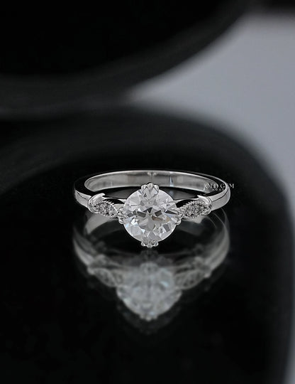 Old European Accent Ring Engagement Ring