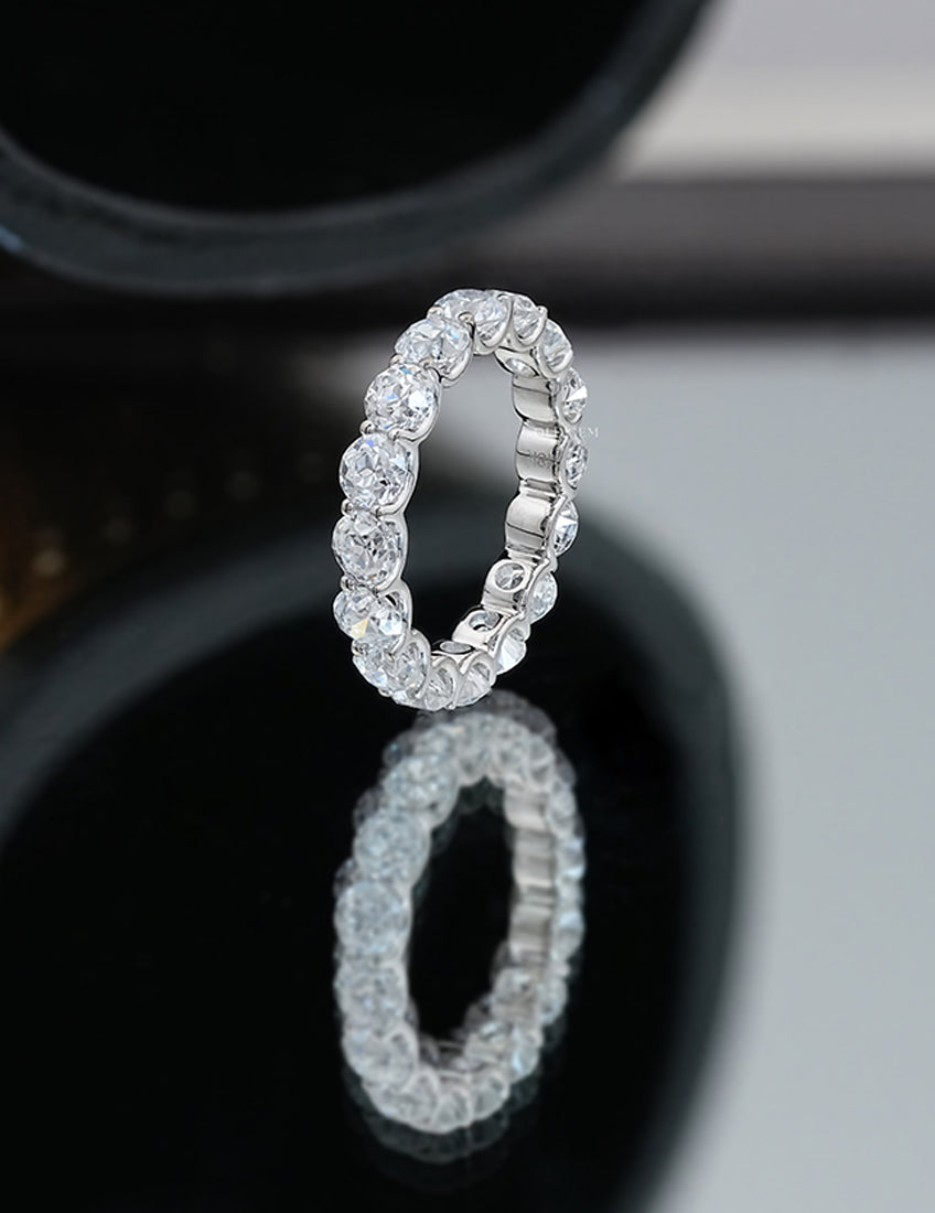 Old European Cut Eternity Band Wedding Band