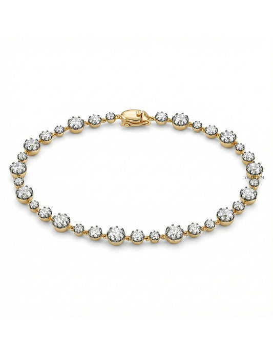 Old European Round Diamond Tennis Bracelet Bracelet