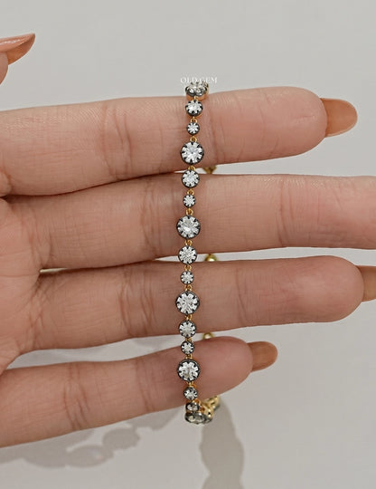 Old European Round Diamond Tennis Bracelet Bracelet