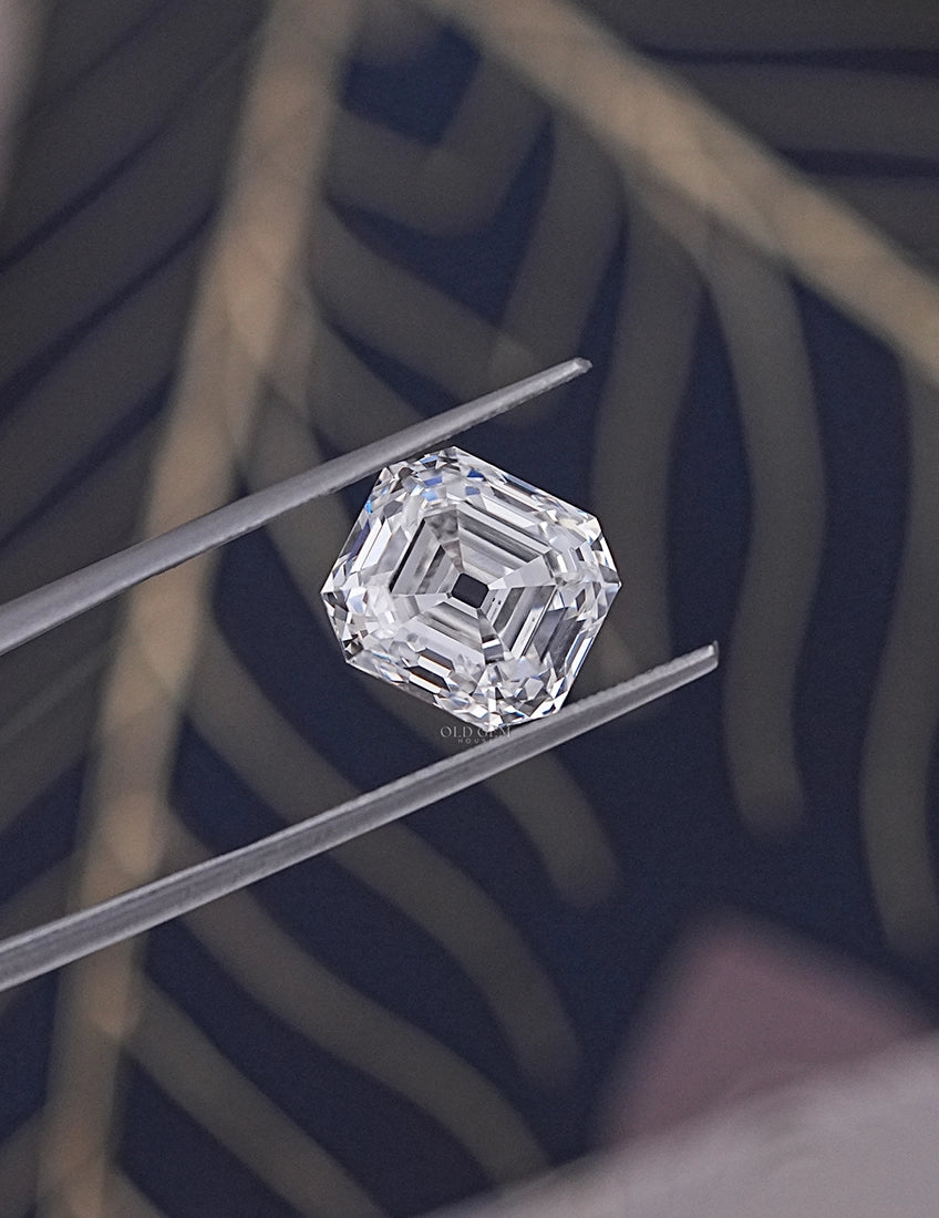 Old Mine Asscher Lab Diamond -- 6.15 Ct Lab Grown Diamond