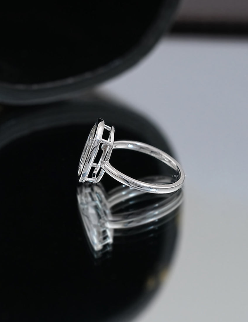 Old Mine Cushion Bezel Ring Engagement Ring