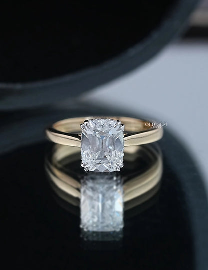 Old Mine Cushion Solitaire Ring Engagement Ring