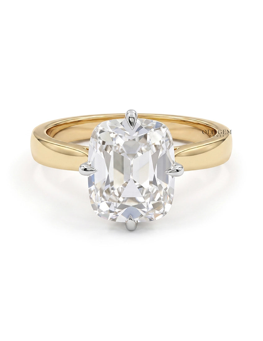 Old Mine Cushion Cut Solitaire Ring Georgian Era