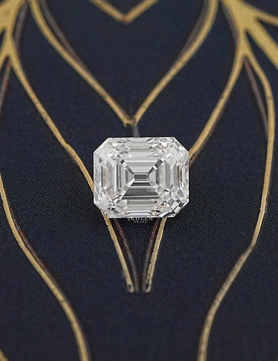 Lab Grown Old Mine Emerald Cut Diamond