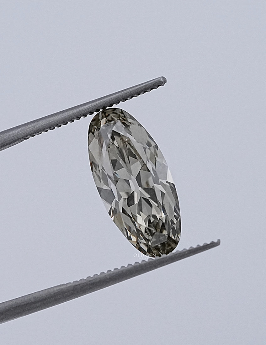 Old Mine Gray Moval Lab Diamond Lab Grown Diamond