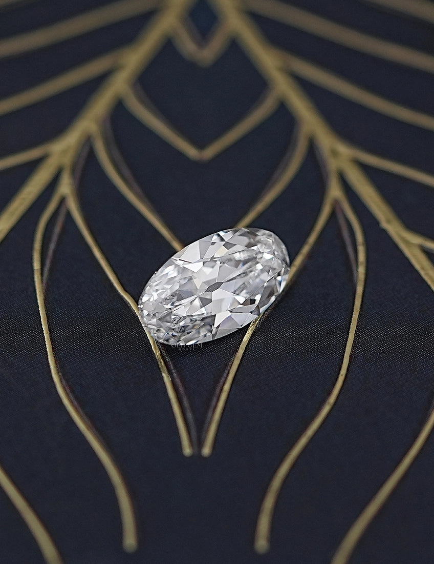 Old Mine Moval Lab Diamond -- 3.00 Ct Lab Grown Diamond