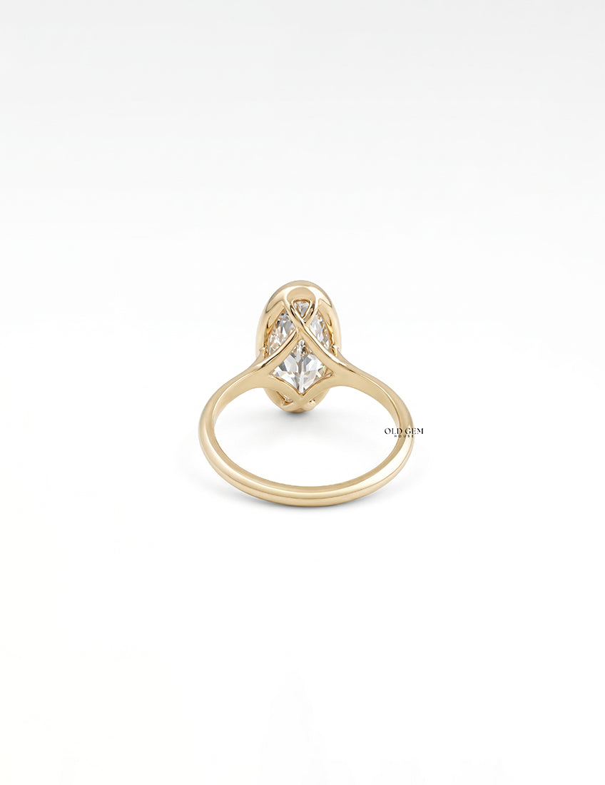 Mid Century Old Mine Moval Cut Engagement Ring Engagement Ring