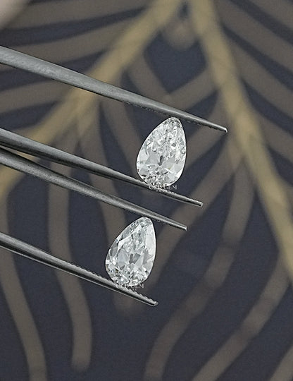 Old Mine Pear Lab Loose Diamond Matching Pair