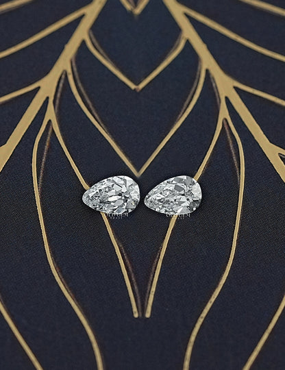 Old Mine Pear Lab Loose Diamond Matching Pair
