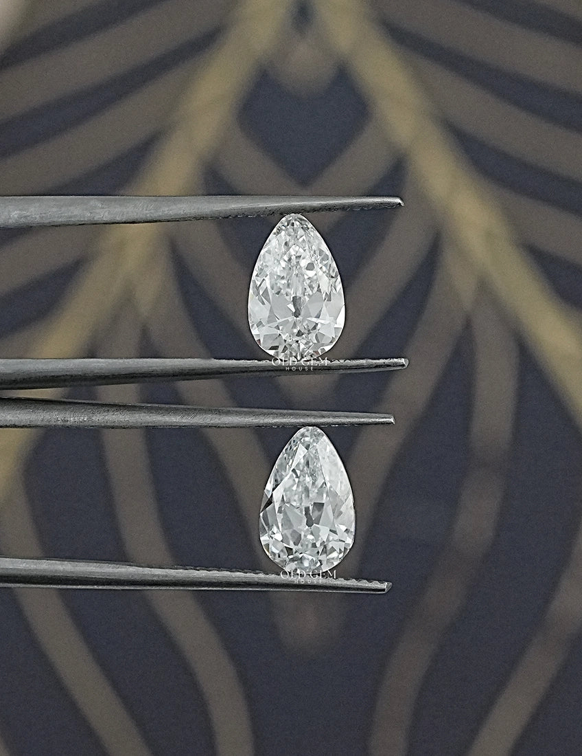Old Mine Pear Lab Loose Diamond Matching Pair