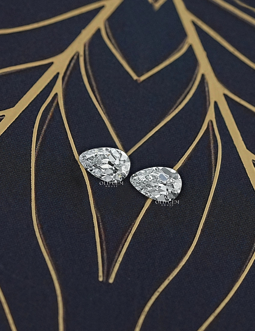 Old Mine Pear Lab Loose Diamond Matching Pair