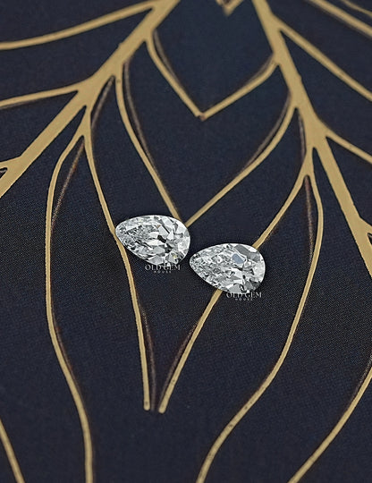 Old Mine Pear Lab Loose Diamond Matching Pair