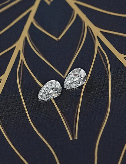 Old Mine Pear Lab Loose Diamond Matching Pair