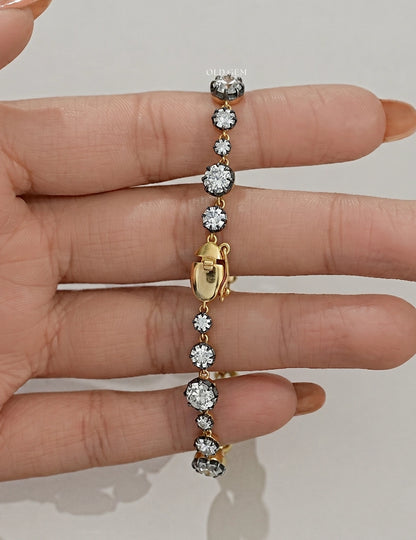 Old European Round Diamond Tennis Bracelet Bracelet