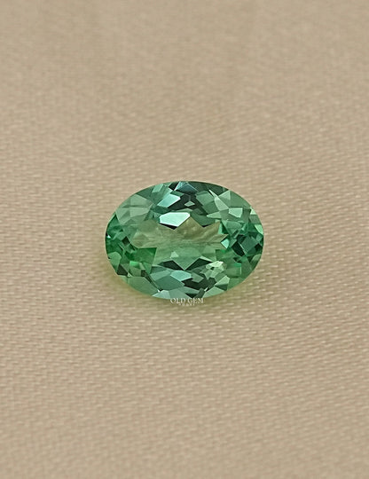 Oval Cut Green Sapphire Loose Gemstone Gemstone
