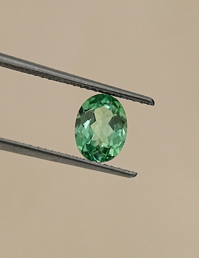Oval Cut Green Sapphire Loose Gemstone Gemstone