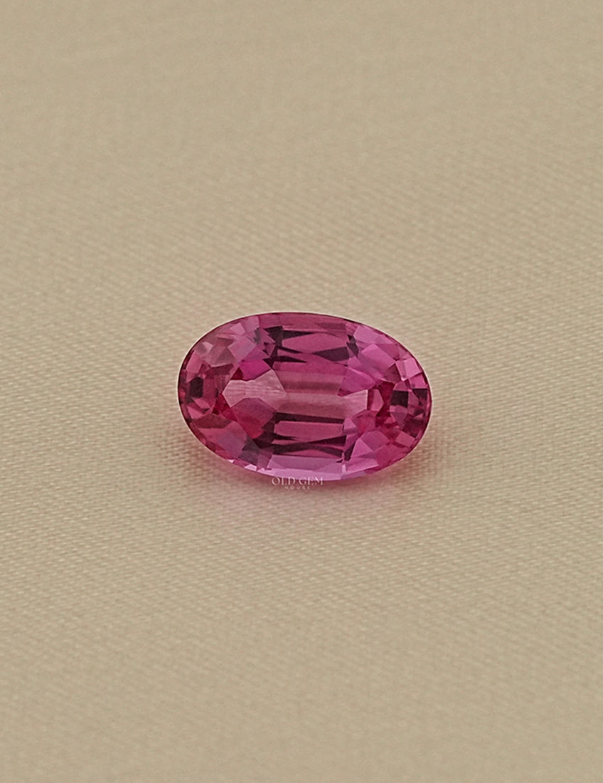 Pink Oval Lab Grown Loose Gemstone