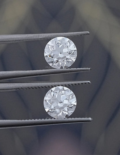 Paired Old European Round Lab Diamond -- 2.00 TCW Lab Grown Diamond