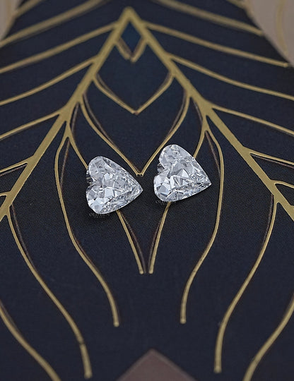 Paired Old Mine Heart Lab Diamond -4.10 Ct Lab Grown Diamond
