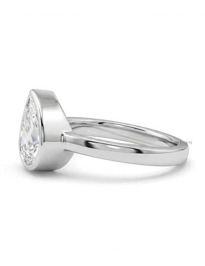 Pear Cut Lab Ruby Gemstone Toi Et Moi Ring Engagement Ring