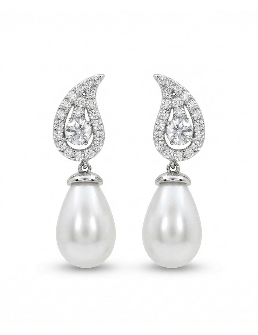 Pearl Gemstone Drop Earring Earrings