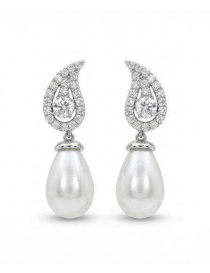 Pearl Gemstone Drop Earring Earrings