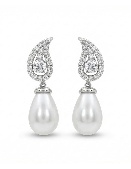 Pearl Gemstone Drop Earring Earrings