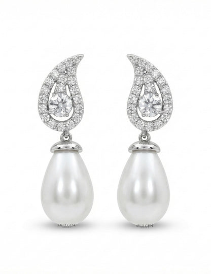 Pearl Gemstone Drop Earring Earrings