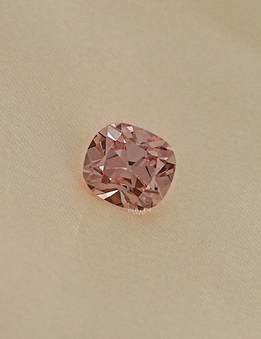 Fancy Vivid Pink Old Mine Cushion Cut Loose Diamond