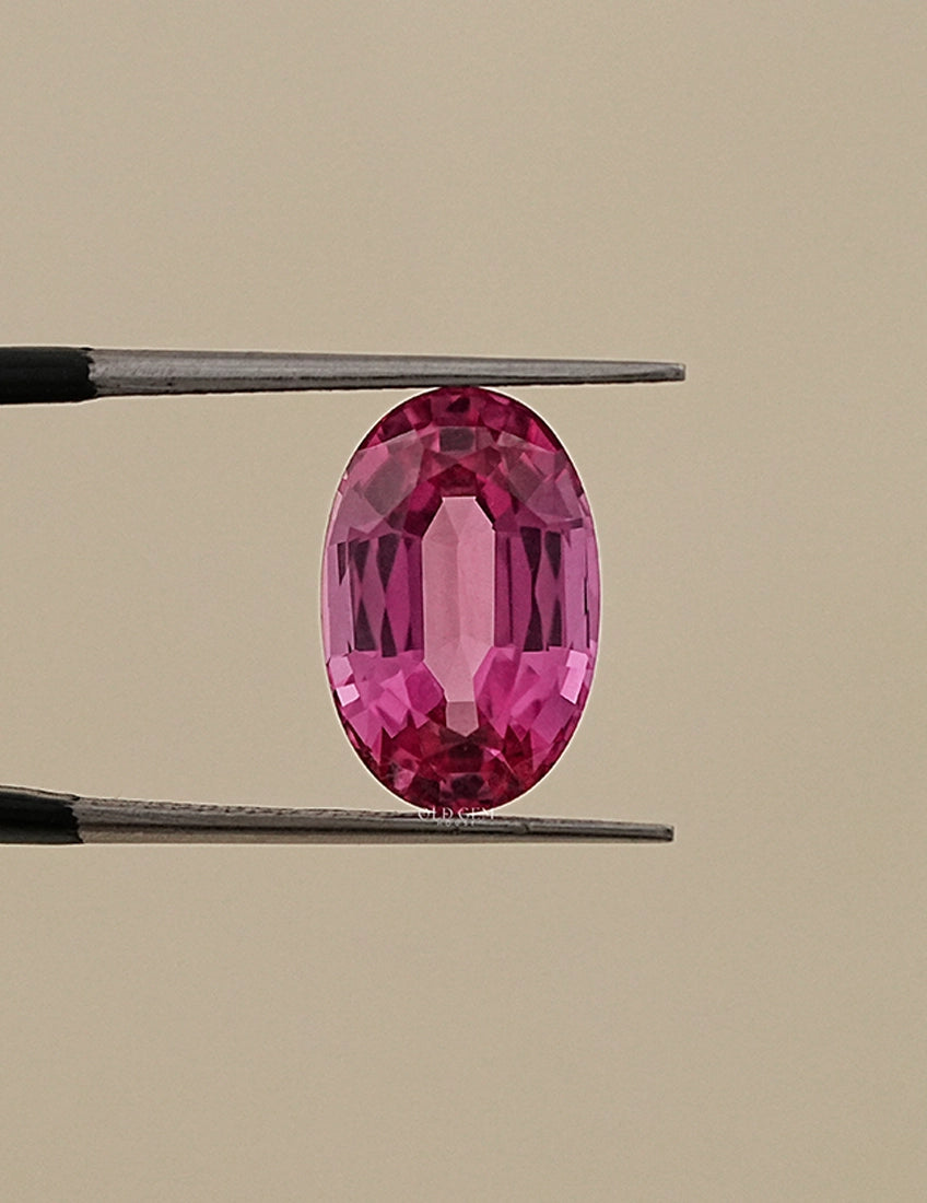 Pink Oval Lab Grown Loose Gemstone