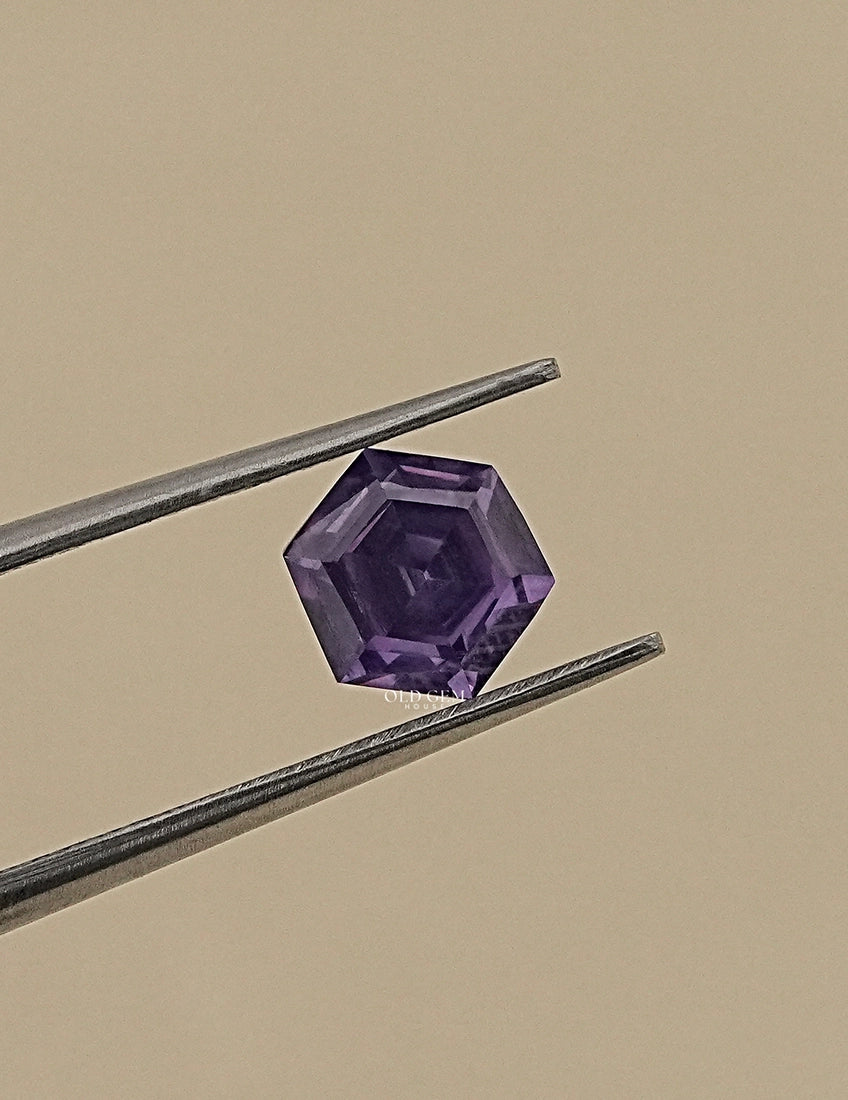 Purple Hexagon Semi Precious Gemstone