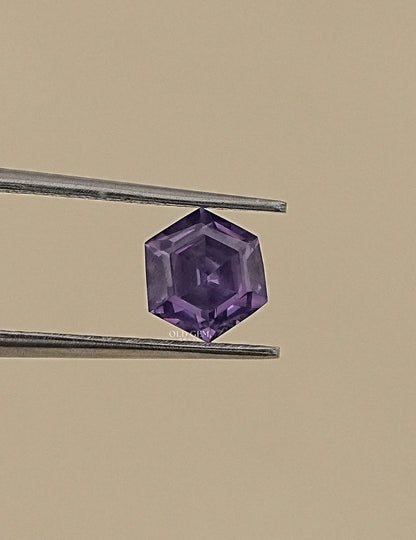 Purple Hexagon Semi Precious Gemstone