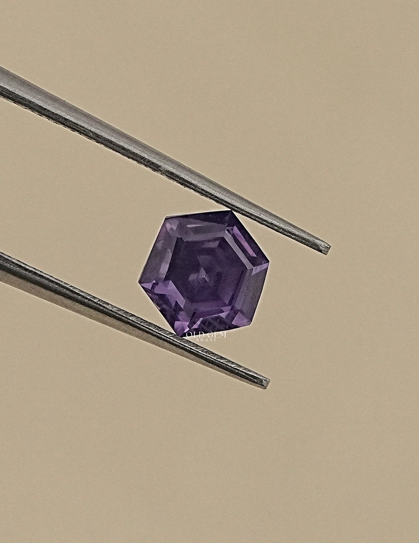Purple Hexagon Semi Precious Gemstone