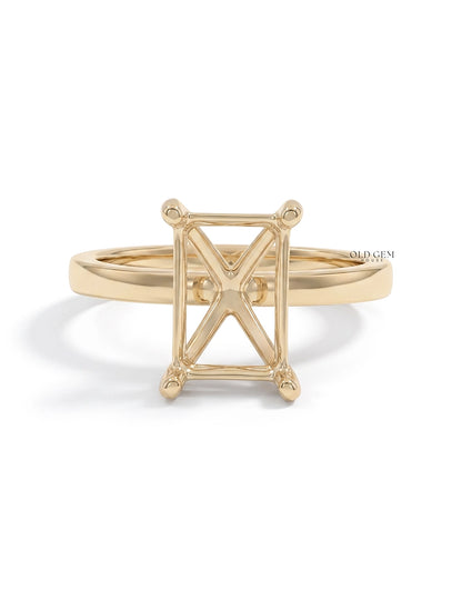 Radiant Cut Semi Mount Engagement Ring