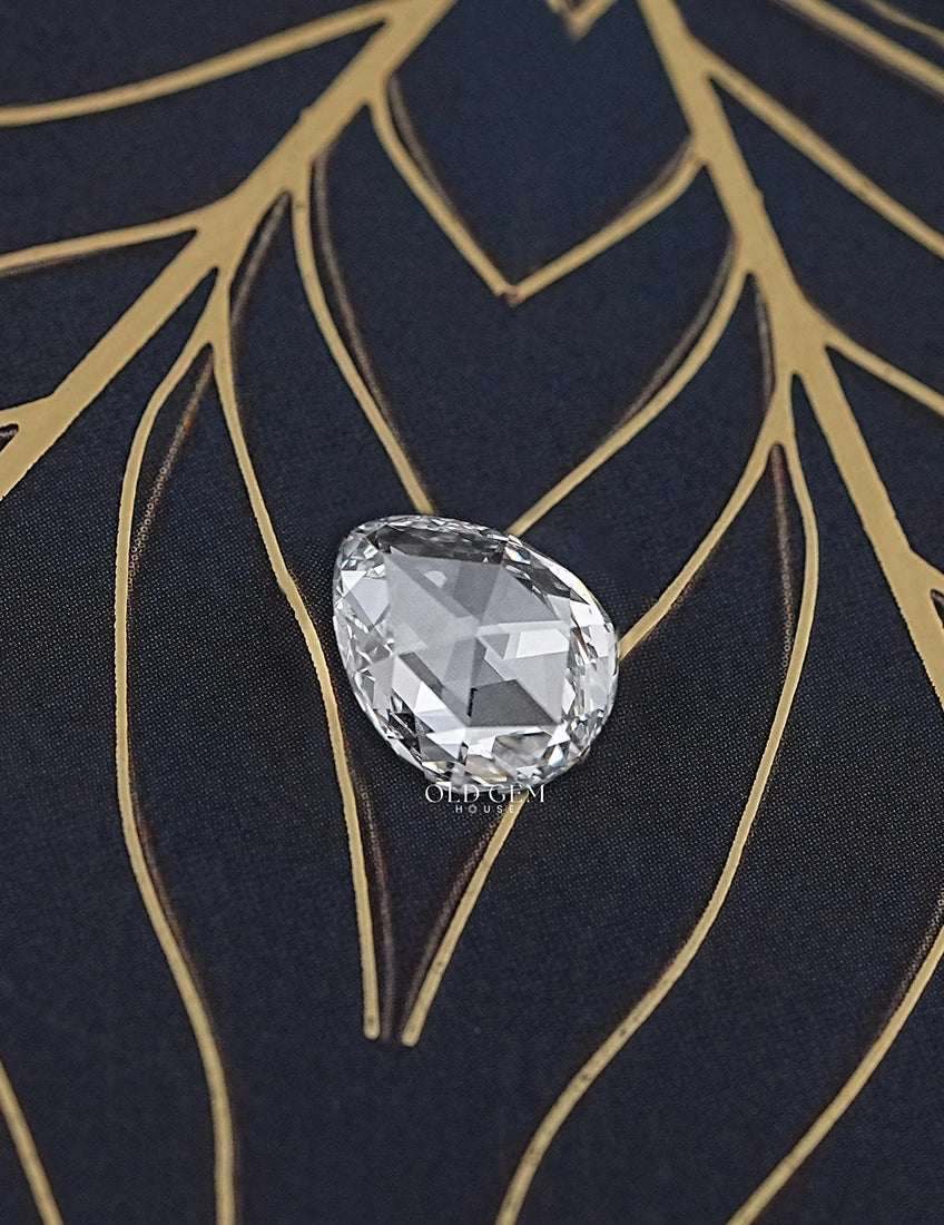 2.50 Carat Rose Cut Egg Shape Loose Diamond Lab Grown Diamond