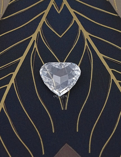 Rose Cut Heart Shaped Lab Grown Diamond