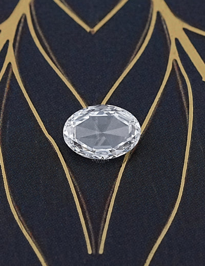 Certified Rose Cut Oval Lab Grown Diamond