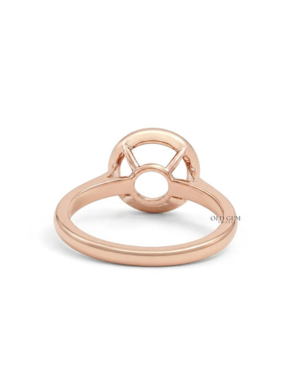 Rose Gold Plated Semi Mount Engagement Ring Engagement Ring