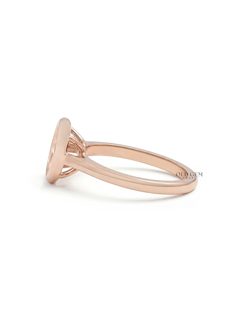 Rose Gold Plated Semi Mount Engagement Ring Engagement Ring