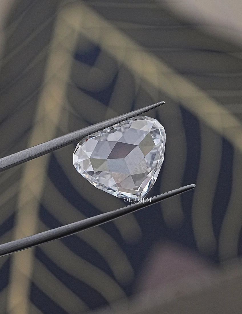 Rose Cut Heart Shape Lab Grown Diamond