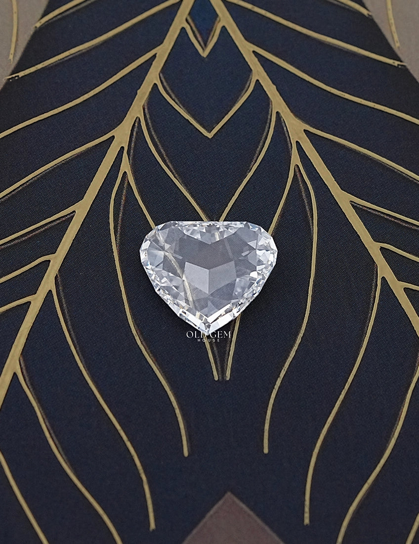 Rose Cut Heart Shape Lab Grown Diamond