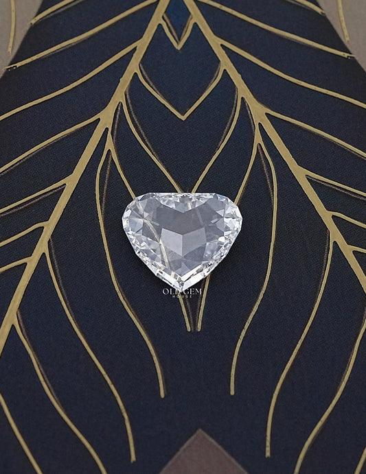 Rose Cut Heart Shape Lab Grown Diamond