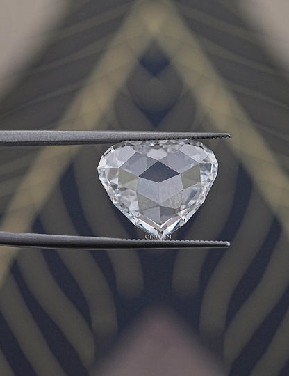Rose Cut Heart Shape Lab Grown Diamond