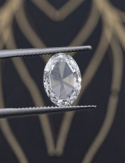 Rose Cut Oval Lab Diamond Lab Grown Diamond