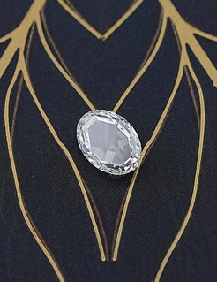Certified Rose Cut Oval Lab Grown Diamond Lab Grown Diamond