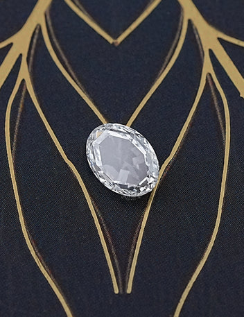 Certified Rose Cut Oval Lab Grown Diamond Lab Grown Diamond