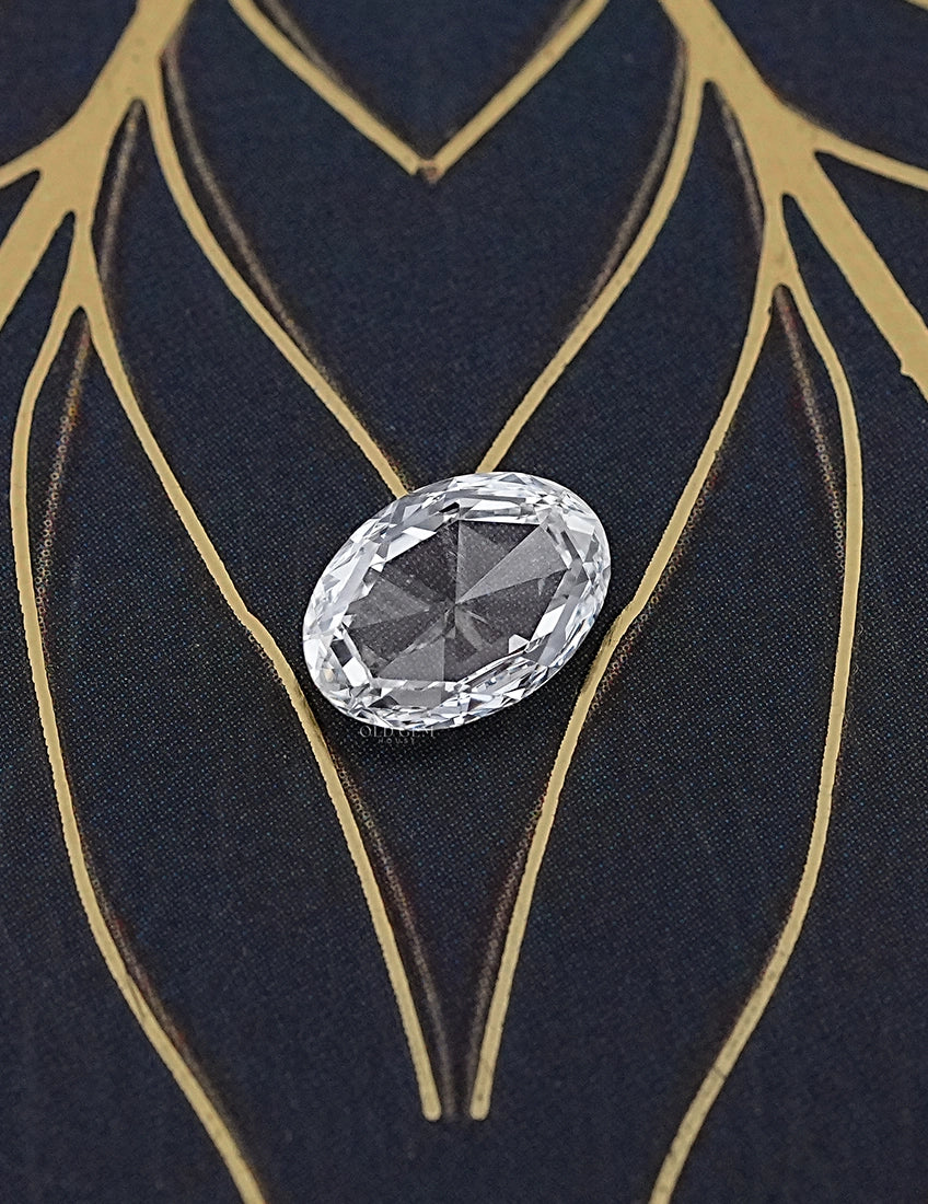 Rose Cut Oval Lab Diamond Lab Grown Diamond
