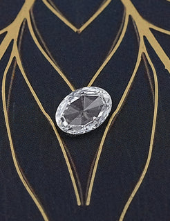 Certified Rose Cut Oval Lab Grown Diamond Lab Grown Diamond