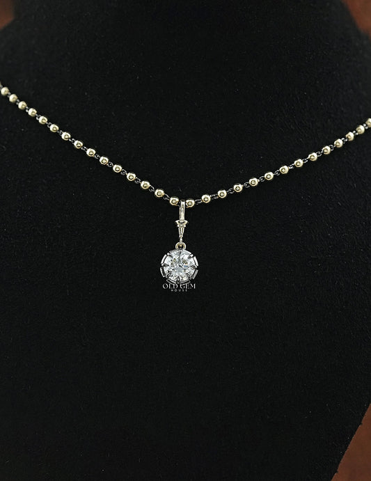 Round Cut Lab Diamond Ball Chain Necklace Necklaces